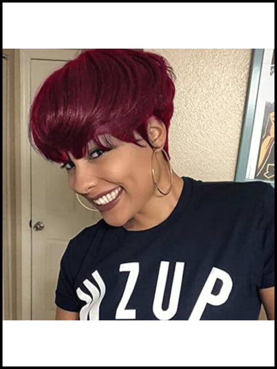 Pixie Cut Short Straight Human Hair Wig Glueless Brazilian Remy main image 5
